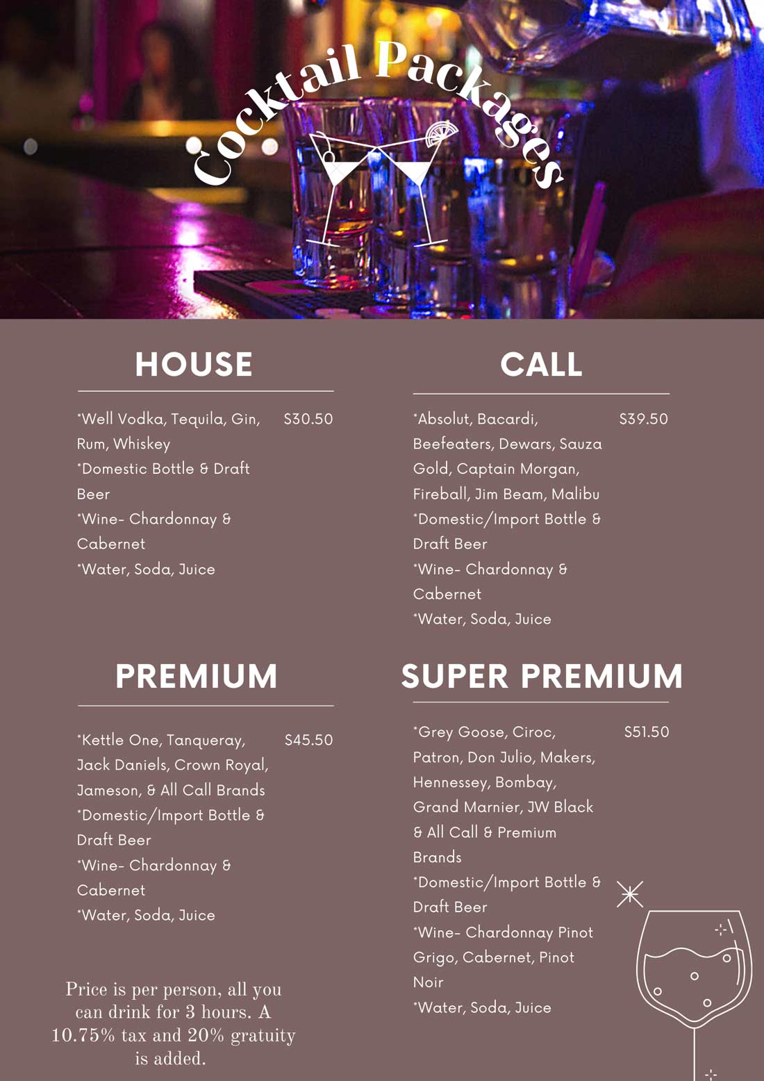 Cocktail Packages